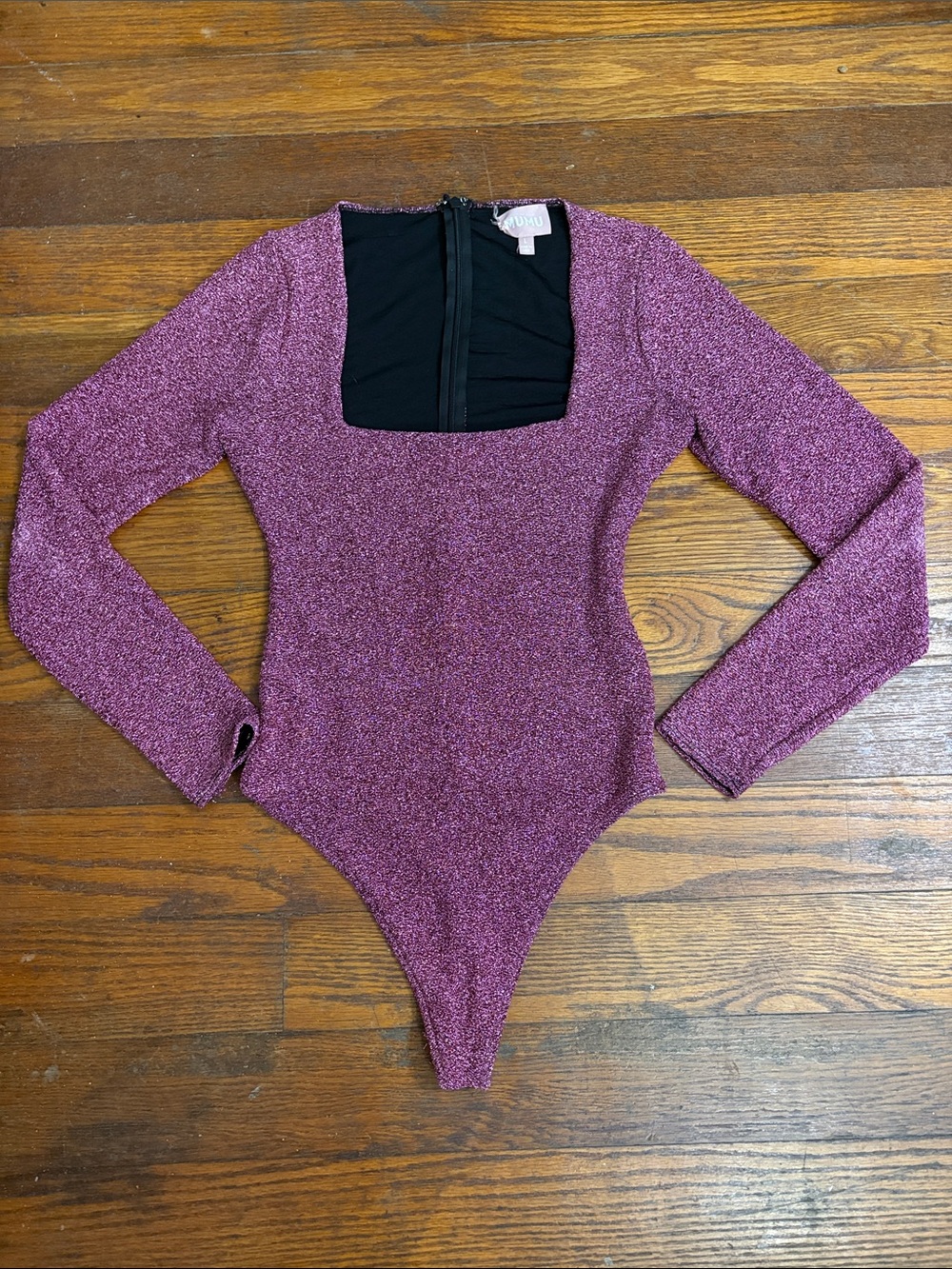 Show Me Your Mumu Unreal Bodysuit in Pink Shimmy Shine - Size Large